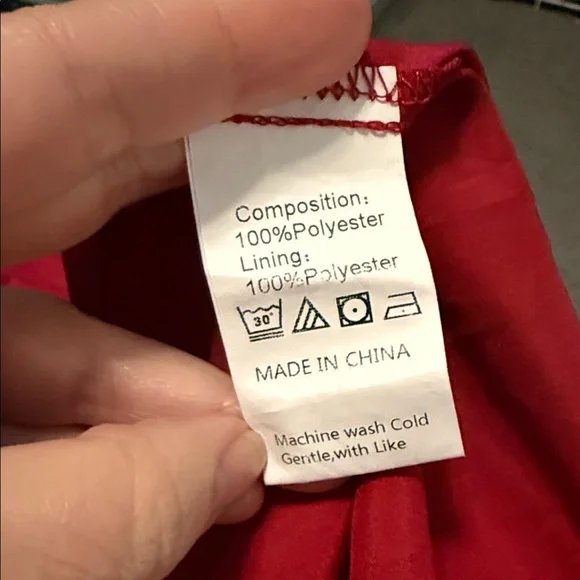 Elegant Red and White Animal Print Patterned Long Sleeve Dress by PrettyGarden - Picture 12 of 14